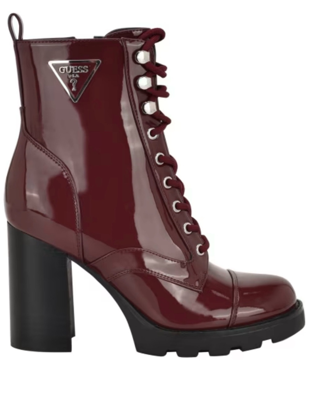 GUESS Neadyn Lace-Up Heeled Moto Booties